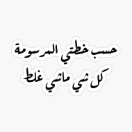 حسب خطتي المرسومة كل أشي ماشي غلط